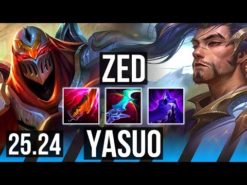 ZED vs YASUO (MID) | EUW Master | 25.24