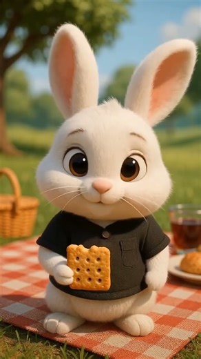 The Peak of Cuteness! Bunny Eats a Biscuit 🐰✨ #shorts #cutebunny