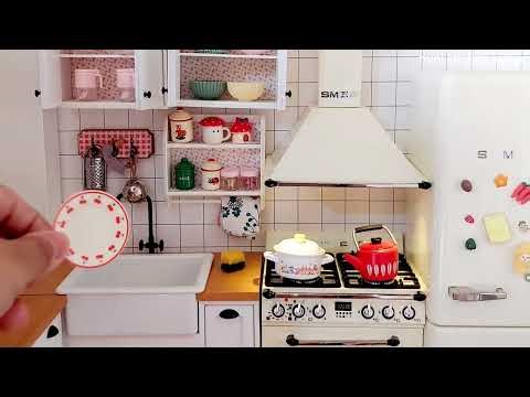 6:02 Minutes Satisfying with dollkitchen set toys furniture ASMR