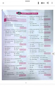 Multiple Choice Questions on Polymers and FibresPolymers are... | Filo