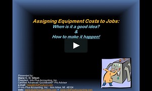 Computing & Assigning Equipment Costs To Jobs (2355/Level 2)