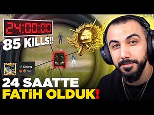 24 SAAT ARALIKSIZ FATİHE KASMA CHALLENGE 85 KILLS!! 😮 (DESTANSI ÇERÇEVEYİ ALDIK) | PUBG MOBILE