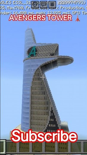 Build the Avengers Tower in Minecraft #minecraft #minecraftmemes #minecraftshorts