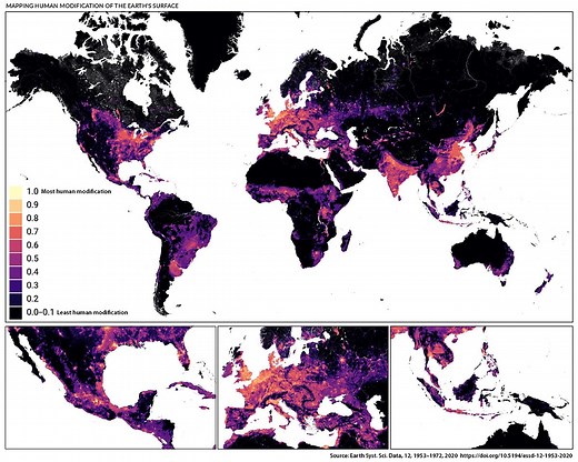 This is how much of the Earth's surface humans have modified