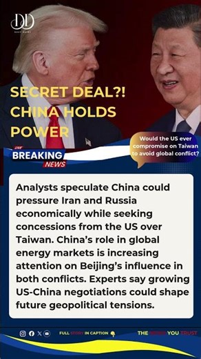 Did Trump Trade Taiwan to China to End the Iran Crisis?