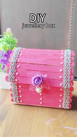 Ice cream stick jewellery box #shorts #popsiclestickscrafts #jewellerybox #icecreamstickcraftideas