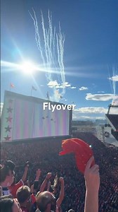 Broncos game day fly over - home of the brave