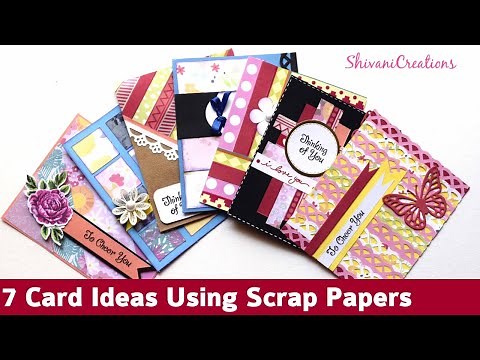 7 Card Ideas using Scrap Papers/ Best from Waste