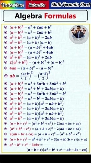 math Formula Sheet #motivation #facts #formula1 #education