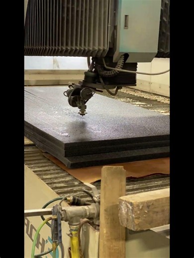 Waterjet Cutting 81 Foam Swords in Just 8 Minutes! #shorts #shortvideo #waterjet #cnc