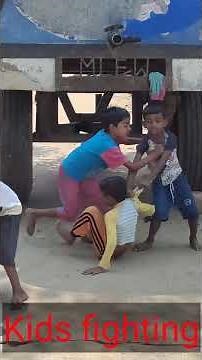 # Kids fighting in village 😅😅😅