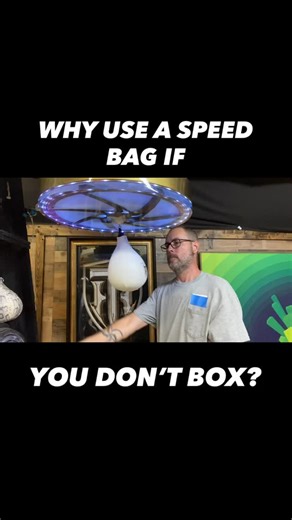 Why use a speed bag if you don’t box? 1. It’s fun 2. Shoulder endurance 3. Shoulder mobility 4. Helps rebuild grey matter in the brain 5. It looks cool as hell 6. It helps build hand mind awareness 7. It’s relaxing 8. It’s something you can learn 100% alone 9. Increase reaction time 10. Because I want to 11. AND BECAUSE I CAN. Don’t let some tell you that you can’t use a speed bag because you don’t fight. The fighting community does not own the rights to use a speed bag. The most ridiculous comm