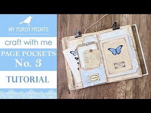 Craft With Me!🤍 PAGE POCKETS No. 3 | Folio | My Porch Prints Junk Journal & Crafting Tutorials