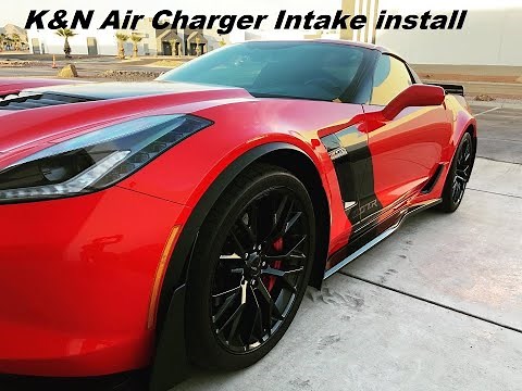 K&N air charger intake install on the C7 Z06 corvette