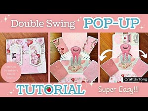 DIY Super Cute Pop Up Tutorial! ✨ Fun & Easy Double Swing Card!