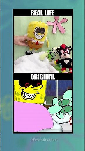 Squidward's dream / SpongeBob Original vs Real life #15