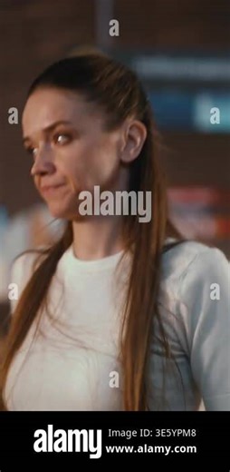 Female in High Tech Millimeter Wave Scanner at Departure Hall. Woman in T Shirt Standing in Luminous Scanning Arch. Safety, Technology, Systematic Approach to International Air Travel. Vertical Shot Stock Video Footage - Alamy