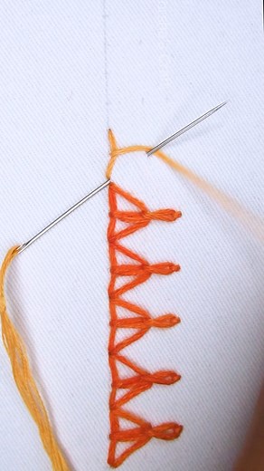 Easy & simple border embroidery tutorial! #embroidery #cute #diy #fb #easy #trending #diycrafts #reels #fbreels #handmade #fypシ゚ #support #hand #content #tutorial #viral #design #embroideryart #satisfying #stitch #useful #border #viralvideo #reelsfb #reelsvideo #viralreels #handstitched | Crafts & Embroidery