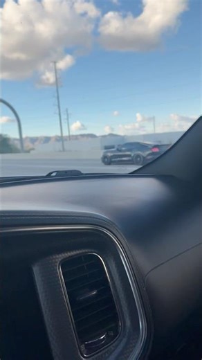 Wowww Mustang GT v Charger Hellcat 700 horsepowers Hemi supercharger whine #fast #racing