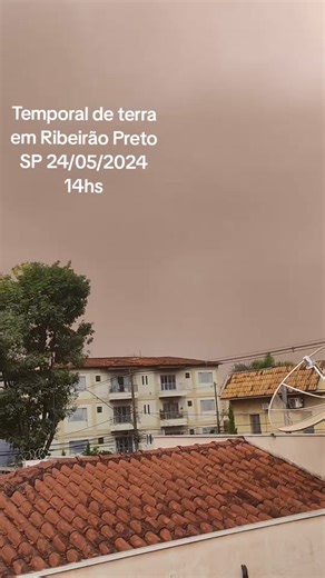Temporal de Terra em Ribeirão Preto SP 24/05/2024 14hs