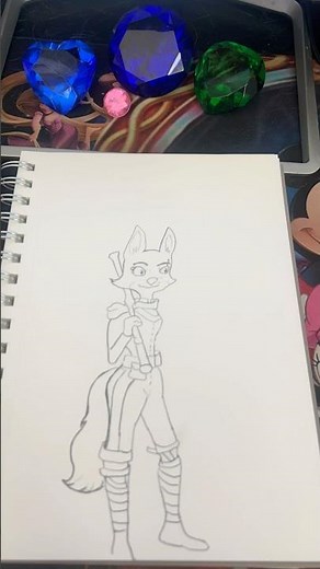 Diane Foxington A.K.A The Crimson Paws drawing from Bad Guys