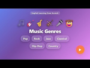 Music Genres in English: Pop Rock Jazz Classical Hip-Hop Country