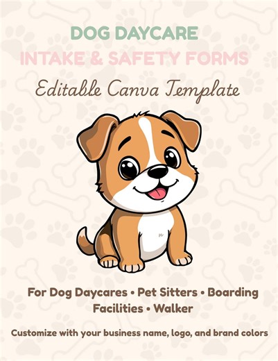 Dog Daycare Intake Form Template, Pet Business Canva Forms (digital Download) - Etsy UK