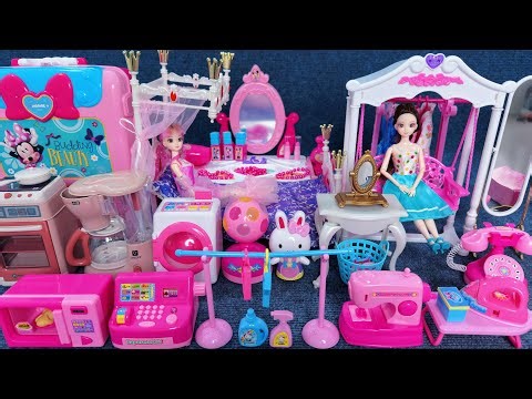 12 Minutes Satisfying with Unboxing Barbie Princess Bed House Play Set Review Toys｜ASMR