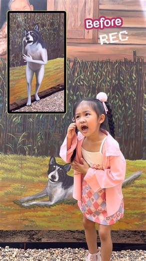 น้องมิลิน | เบื้องหลังเจ้าตูบ🧡 #น้องมิลิน #เด็กน่ารัก #โบ๊ะบ๊ะshorts #ตลก