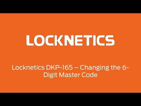 Locknetics DKP-165 - Changing the 6-Digit Master Code