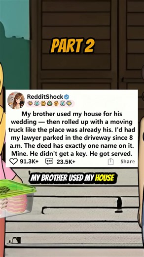 Brother Used My House for His Wedding — I Served Him Papers