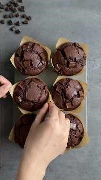 Tall double chocolate muffins