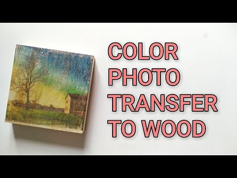 COLOR PHOTO transfer on WOOD | DIY image transfer technique!!