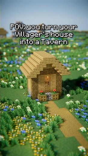 I turned a Vanilla house into a Tavern! Tutorial on my Patreon #minecraft #minecraftbuilding #shorts
