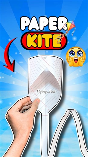 Notebook Paper Kite without stick 🪁😱💯 #shorts #diy #experimnent #craft #paperkite #kite
