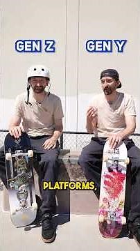 Gen Z vs Millennial. #skateboarding #skateboardvibes #skateboard