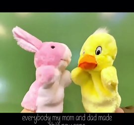 Bunny Hand Puppets Rabbit Plush Animal Toys for Imaginative Pretend Play Storytelling White