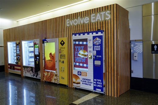 At a White Castle airport kiosk, we glimpsed a bleak fast-food future