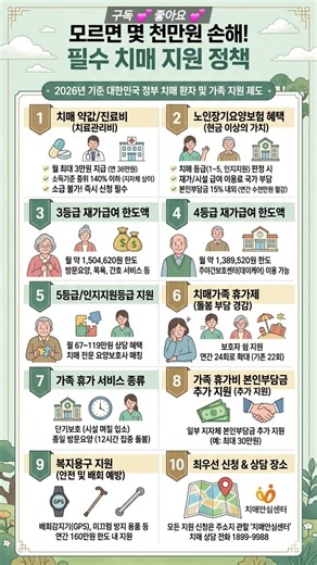 2026년 최신판 치매 지원 정책 10가지