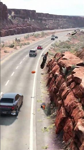 Realistic Highway Cars vs truck Crashes #112