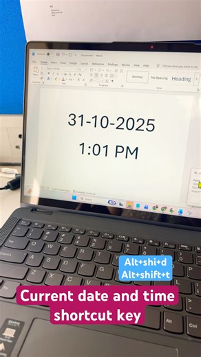 Current date and time shortcut key #shortcutkeys #viral #computer