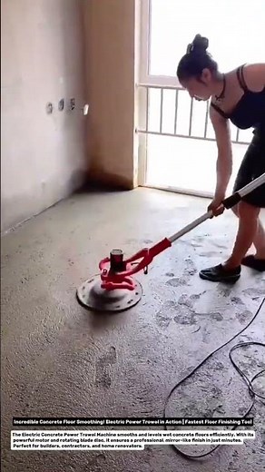 Incredible Concrete Floor Smoothing! Electric Power Trowel in Action | Fastest Floor Finishing Tool.