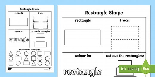 Rectangle Shape Worksheet