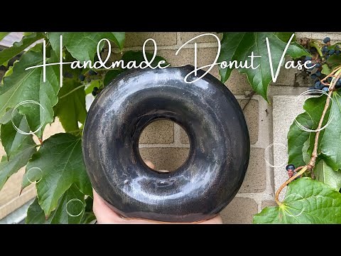 Creating and Glazing a Handmade Donut Vase on the Pottery Wheel at Home | Pottery by Sara