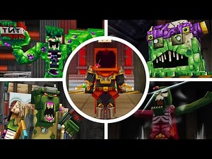 Mutant Zombie & Creeper Dungeons - All Bosses/All Boss Fights + ENDING | Minecraft Bedrock Map