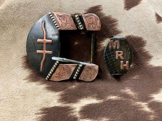 Custom Cattle Brand Belt Buckle, Western Ranger Style, Engraved Steel - Etsy