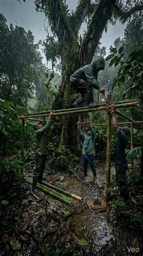 Building a Rainproof Bamboo Shelter 🌧️ From Jungle Survival to Luxury Retreat