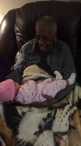 For those who need a mid-week pick me up, here’s a precious video of a great-grandmother meeting her great-granddaughter for the first time. <3 Video via: @coach.burris/IG; *posted with permission #cutenessoverload #becauseofthemwecan | Because of Them We Can
