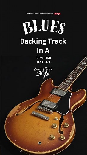 Blues Backing Track in A Boogie Woogie 150 BPM
