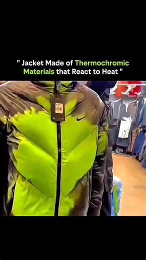 SCIENCE | FACTS | HISTORY on Instagram: "This jacket is made of thermochromic material that reacts to heat 🧥🌡️ 1️⃣ The color change isn’t digital — it’s chemical Thermochromic pigments alter their molecular structure when temperature changes. 2️⃣ Heat shifts how light is reflected As the material warms, it reflects different wavelengths of light, causing visible color changes. 3️⃣ Your body becomes the trigger Natural body heat, sunlight, or warm air is enough to activate the transformation. 4
